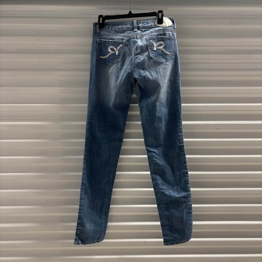 Rocawear Jeans Size 7‎ Embellished Pockets Light Wash Denim Y2K 2000s